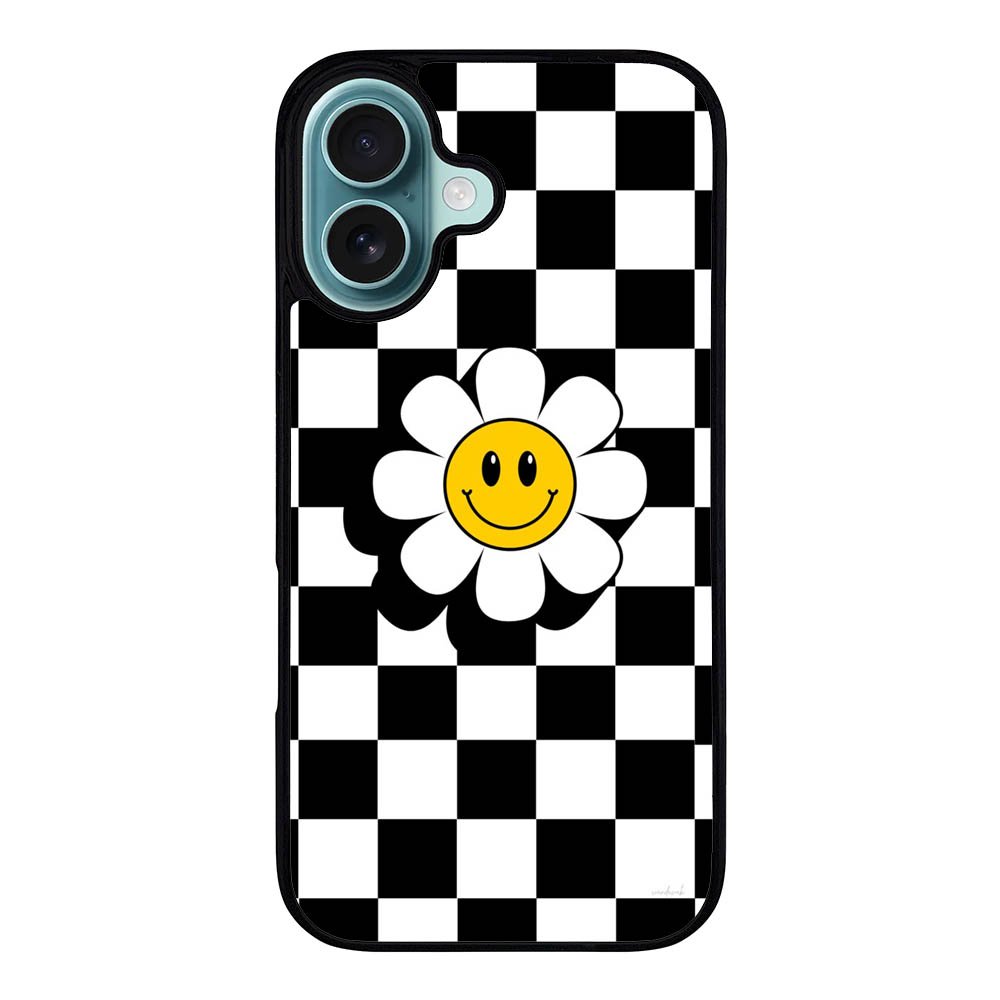 CHECKERBOARD FLOWER VL00603 iPhone 16 Case Cover