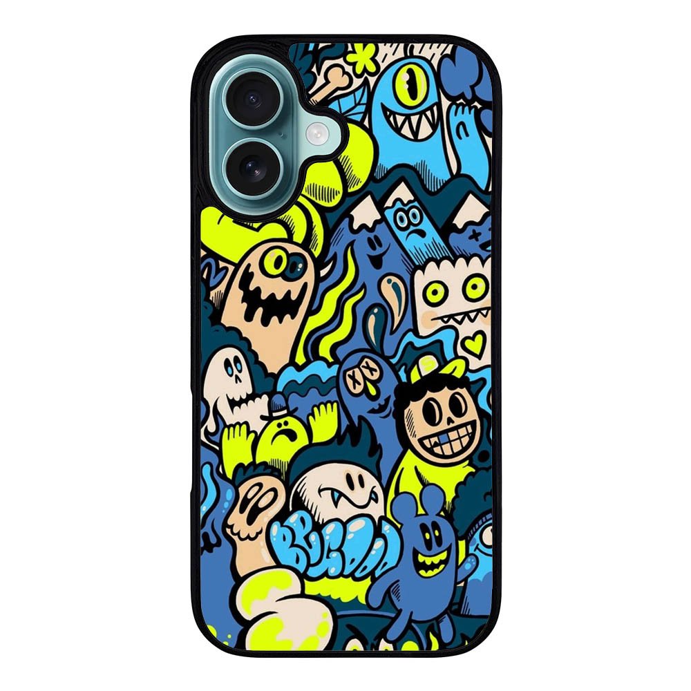 BLUE DOODLE VL000214 iPhone 16 Case Cover