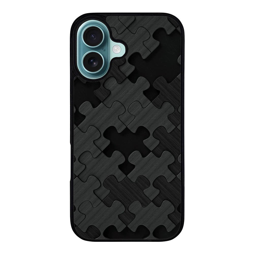 BLACK WOOD PUZZLE VL00481 iPhone 16 Case Cover