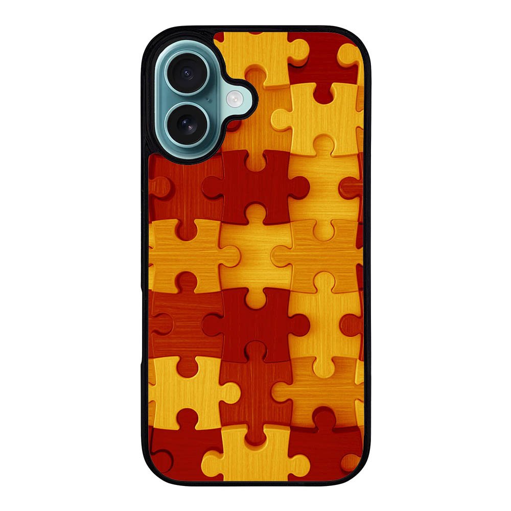 RED WOOD PUZZLE VL00482 iPhone 16 Case Cover