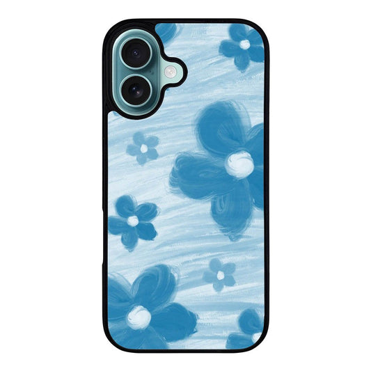 Flowers Blue VL0013_8 iPhone 16 Case Cover