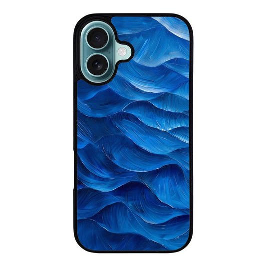 Elegant wave blue VL0208 iPhone 16 Case Cover