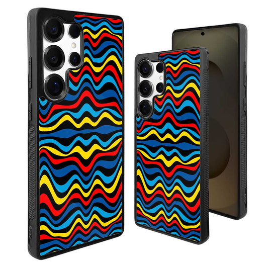 Wave Pattern Samsung Galaxy S25 Ultra Case CRW0001