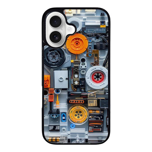 Modern Tech Machine Art iPhone 16 Case