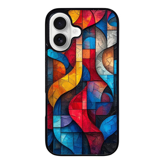 Color Wave Wall Art iPhone 16 Case